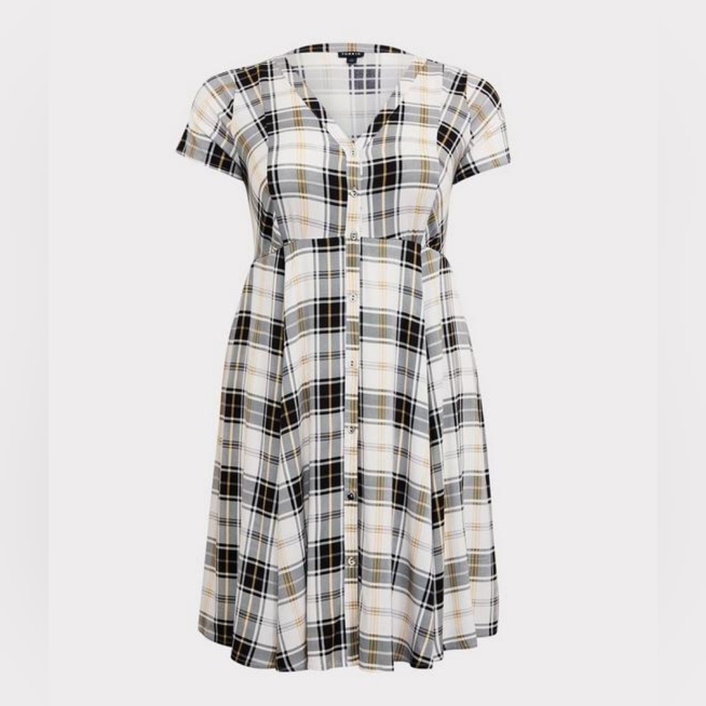 Torrid Mini Challis Shirt Dress sz 1